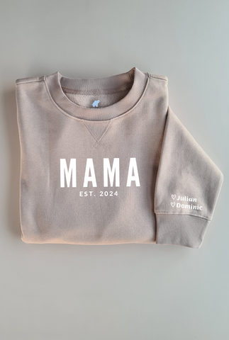 Personalised MAMA Sweatshirt - Taupe