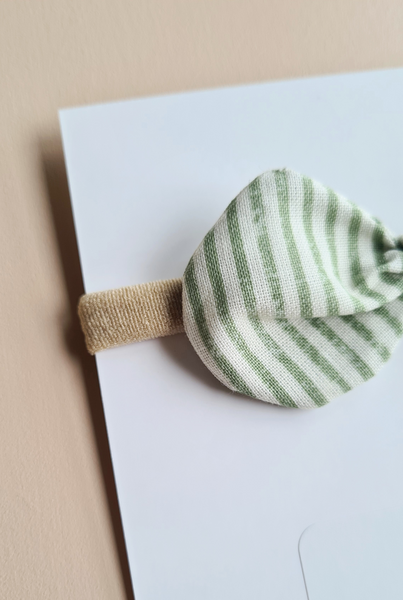 Green Stripes Cotton Headband