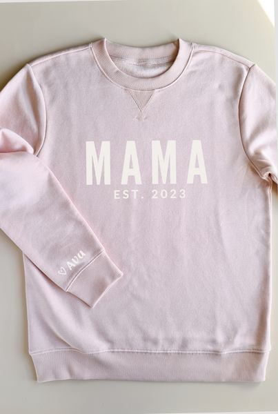 Personalised MAMA Sweatshirt - PALE PINK
