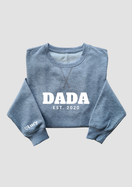 Personalised PAPA Sweatshirt - Grey
