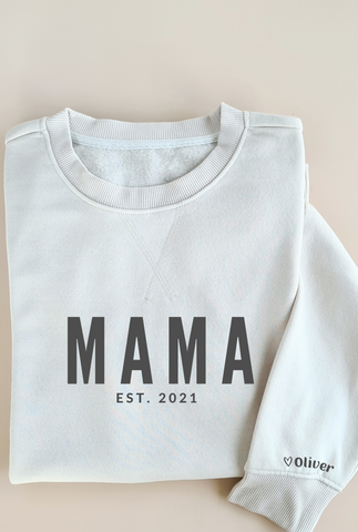 Personalised MAMA Sweatshirt - CREAM