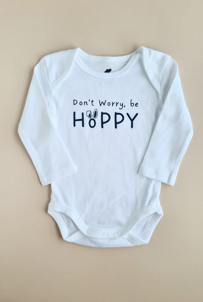 Cotton Bodysuit - Don't Worry, Be Hoppy