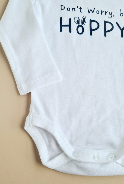 Cotton Bodysuit - Don't Worry, Be Hoppy