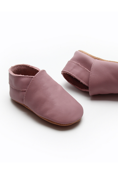 Soft Sole Leather Shoes - Blush