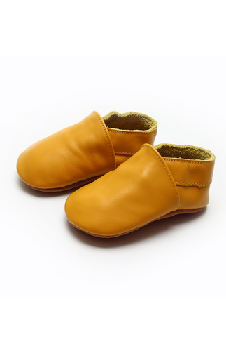 Soft Sole Leather Shoes -  Mustard