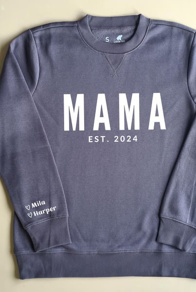 Personalised MAMA Sweatshirt - DARK GREY
