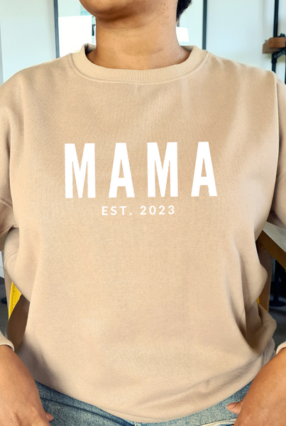 Personalised MAMA Sweatshirt - Taupe