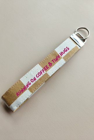Personalised Wristlet Keychain - Caramel