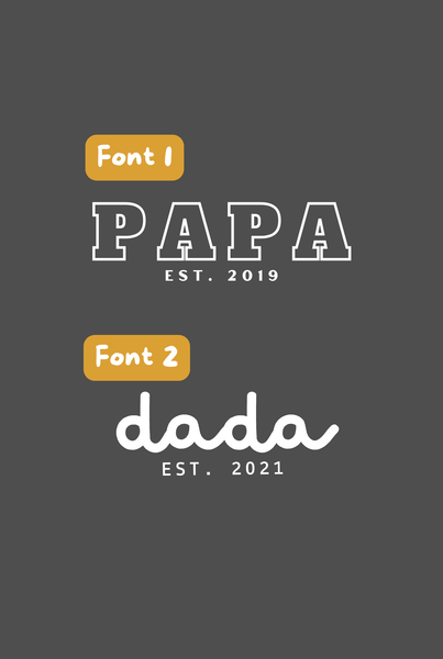 Personalised PAPA T-shirt - Black - Gifts For Dad