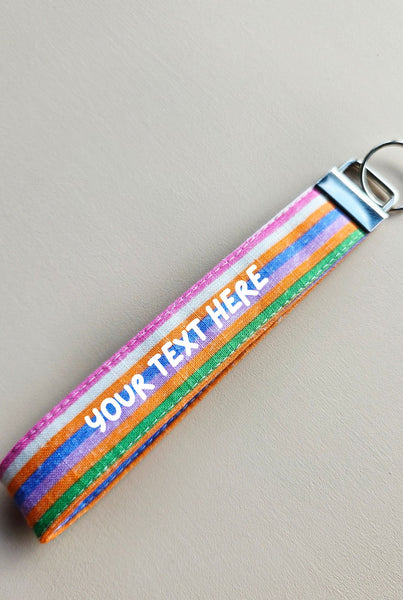 Personalised Wristlet Keychain - Fun Lines