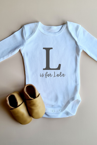 Personalised Cotton Bodysuit - N if for Name