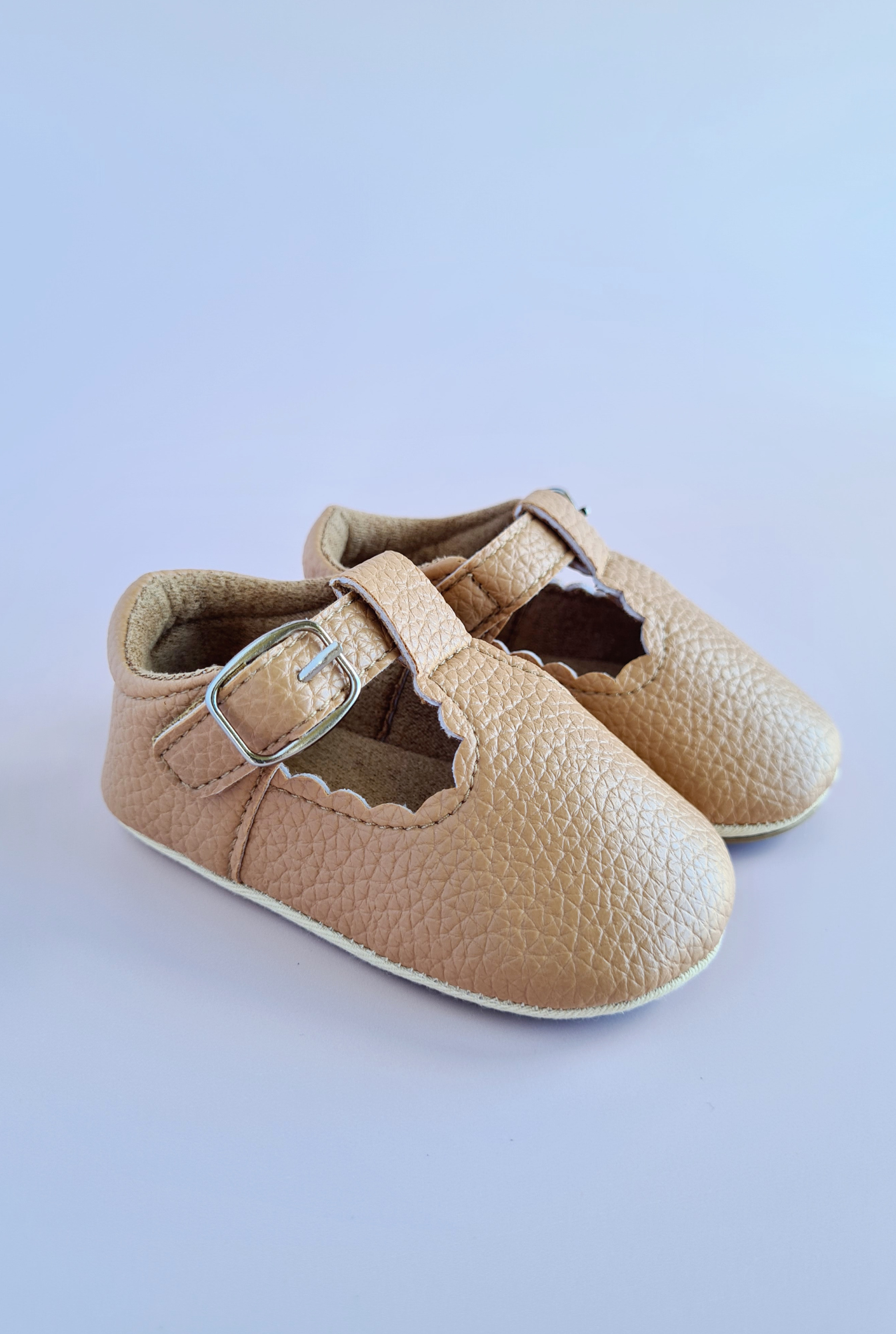 T-bar Soft Sole Baby Shoes - Ecru