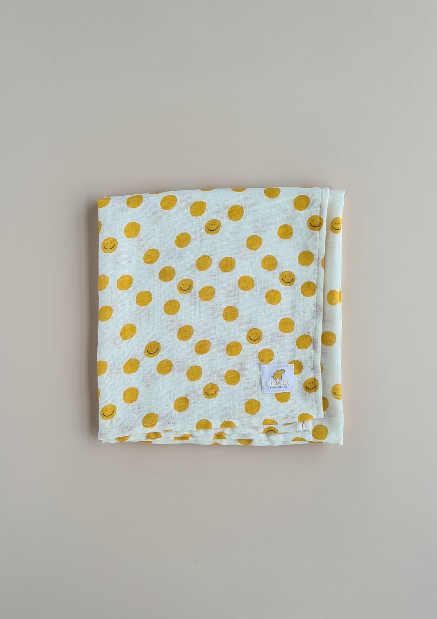 Double Muslin Swaddle Blanket - Happy