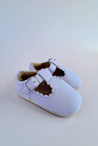T-bar Soft Sole Baby Shoes - Lilac