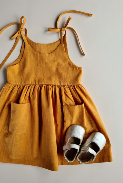 Linen Summer Dress - Copper