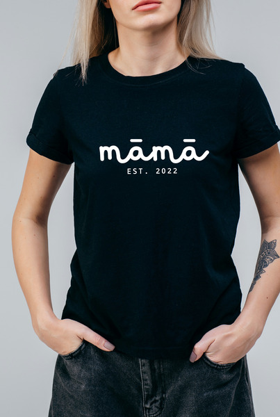 Personalised MAMA T-shirt - Black