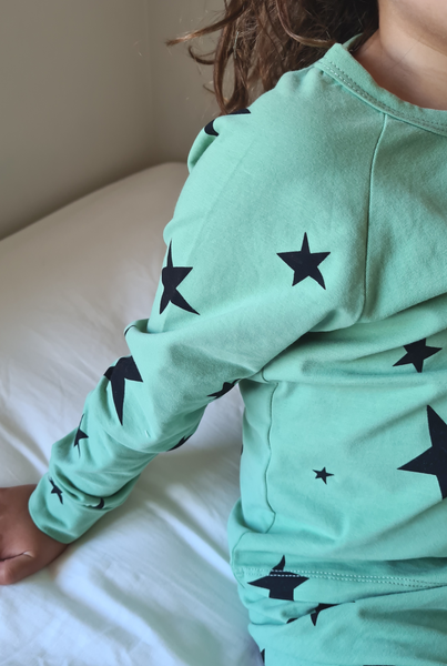 Cotton Pyjamas Set - Minty Stars