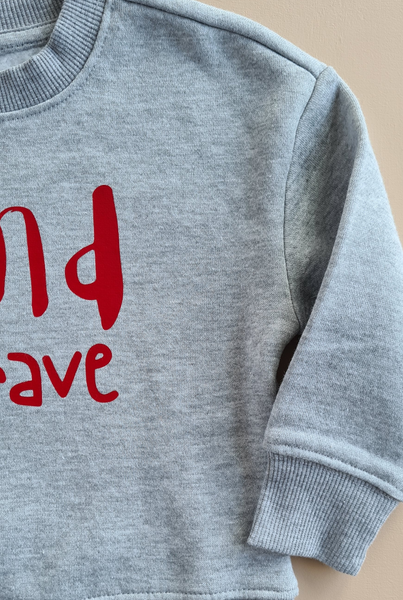 Kind & Brave Crew Sweatshirt - Grey
