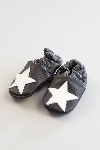 White Stars - Soft Sole Shoes