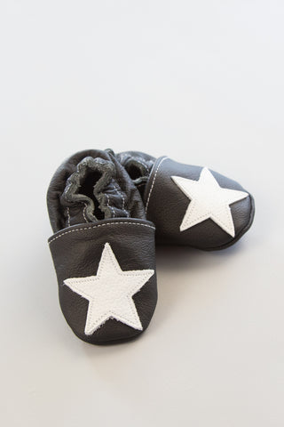 White Stars - Soft Sole Shoes