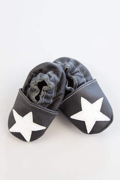 White Stars - Soft Sole Shoes