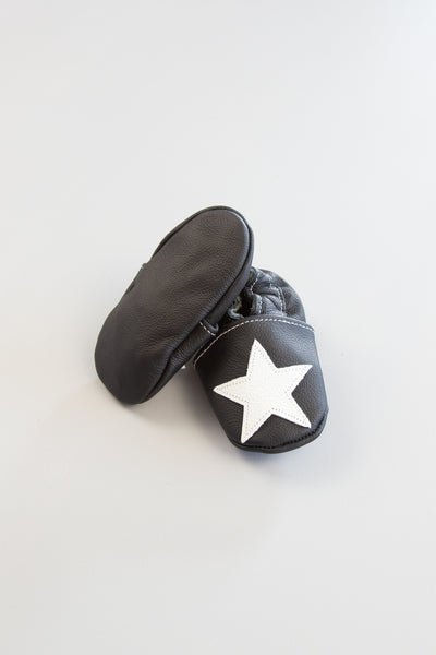 White Stars - Soft Sole Shoes