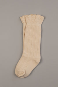 Scalloped Socks -  Cream