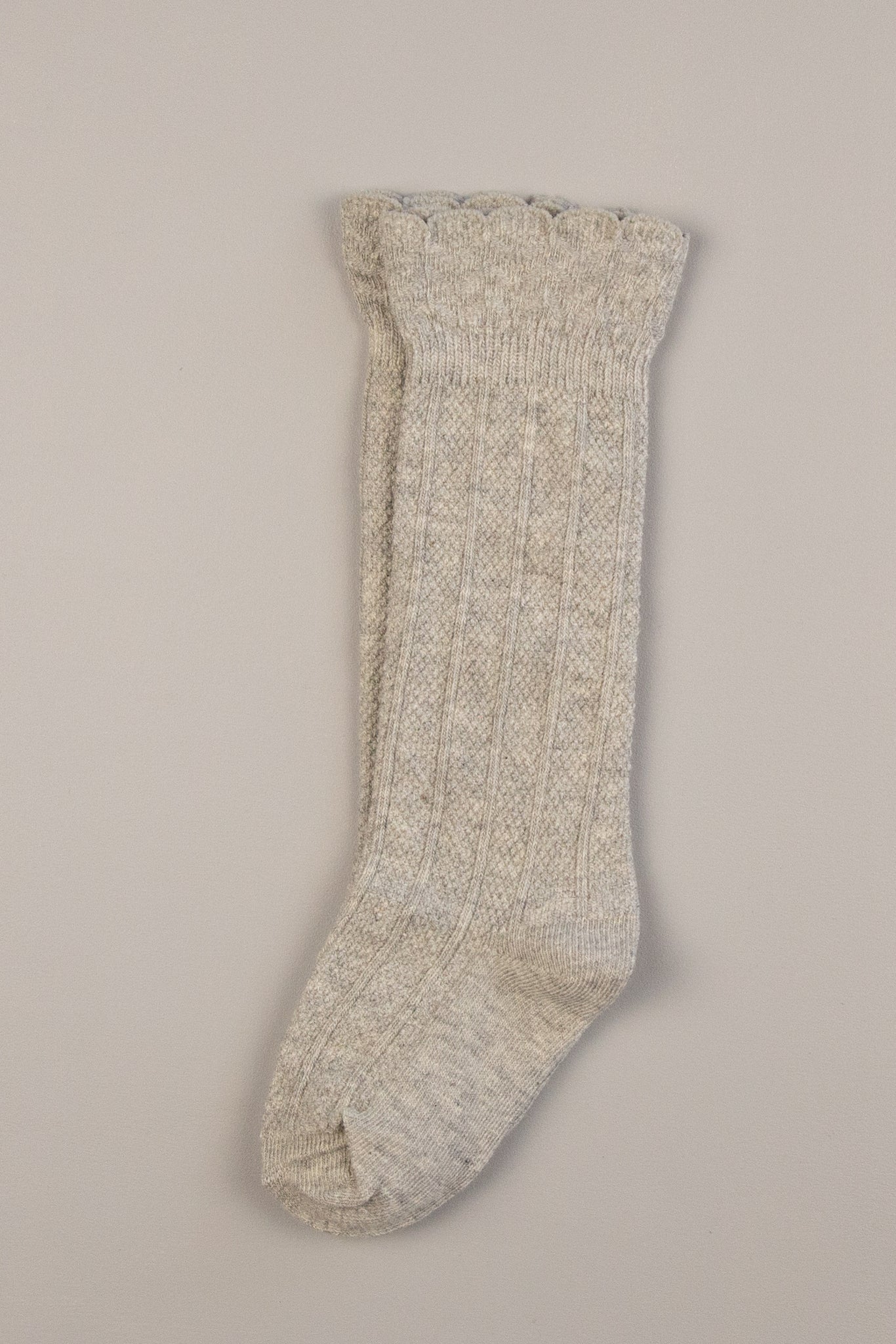 Scalloped Socks -  Soft grey