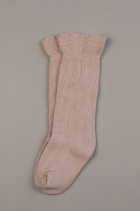 Scalloped Socks -  Blush